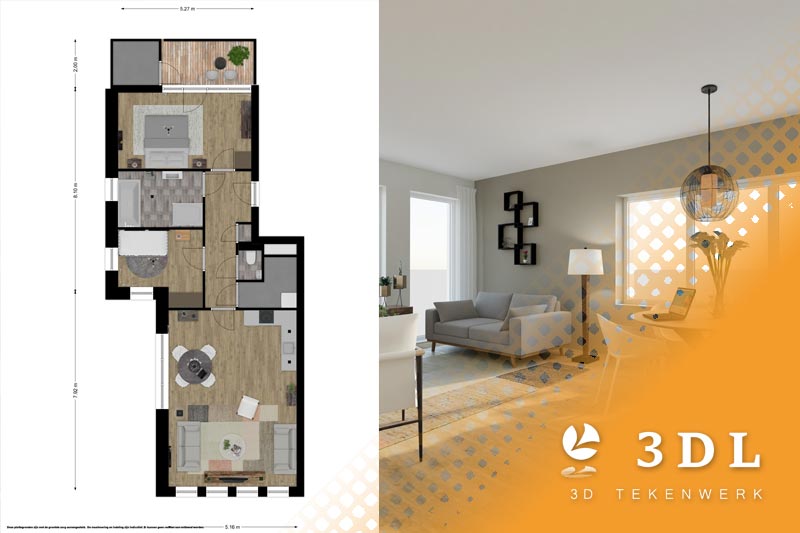 3d-2d-plattegrond-woning-3dl-tekenwerk